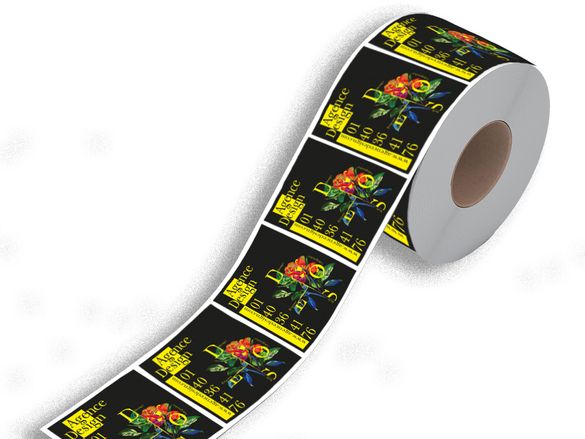 Etiquette adhésive fluo