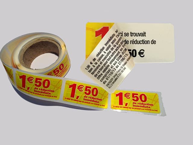 Étiquette coupon