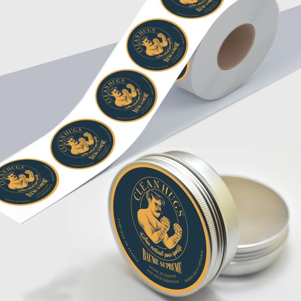 etiquette emballage carré