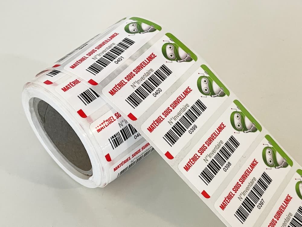 Etiquette-adhésive-polypropylene-numeroté