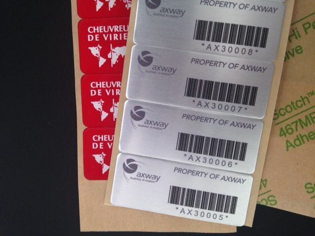 Etiquette adhésive - autocollante - propriété -aluminium