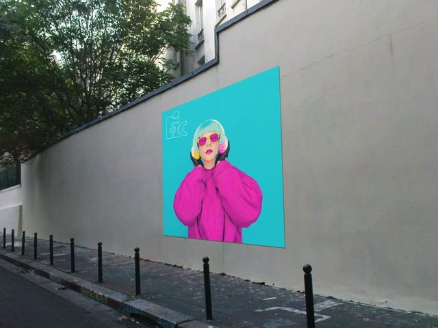Etiquette mural, urbain, street