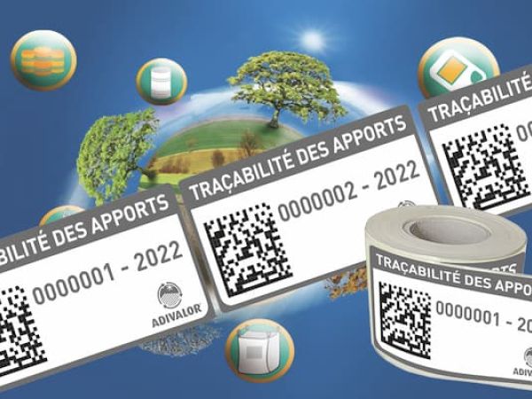 étiquette de tracabilité en rouleau