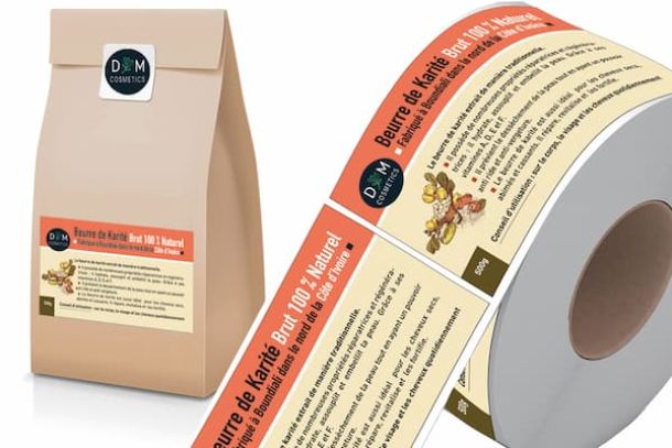 étiquettes adhésives en rouleau - étiquette bio