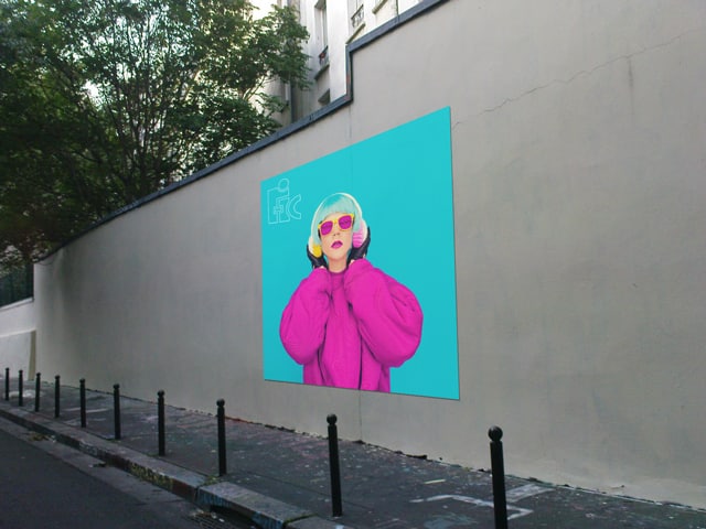 Etiquette mural, urbain, street