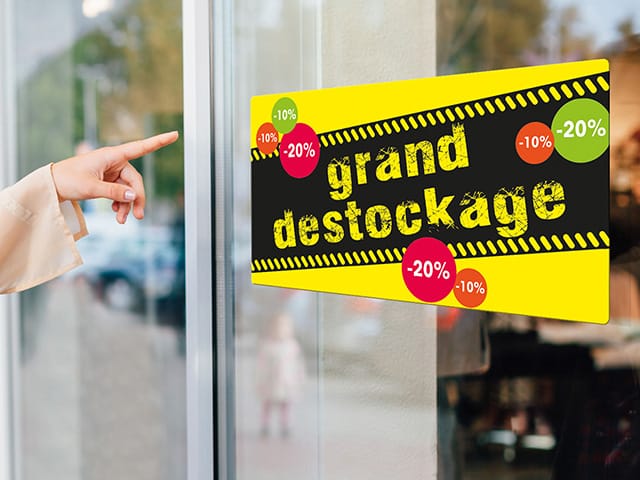 Etiquette adhésive-autocollante- repositionnable- réutilisable- modifiable-vitrophanie